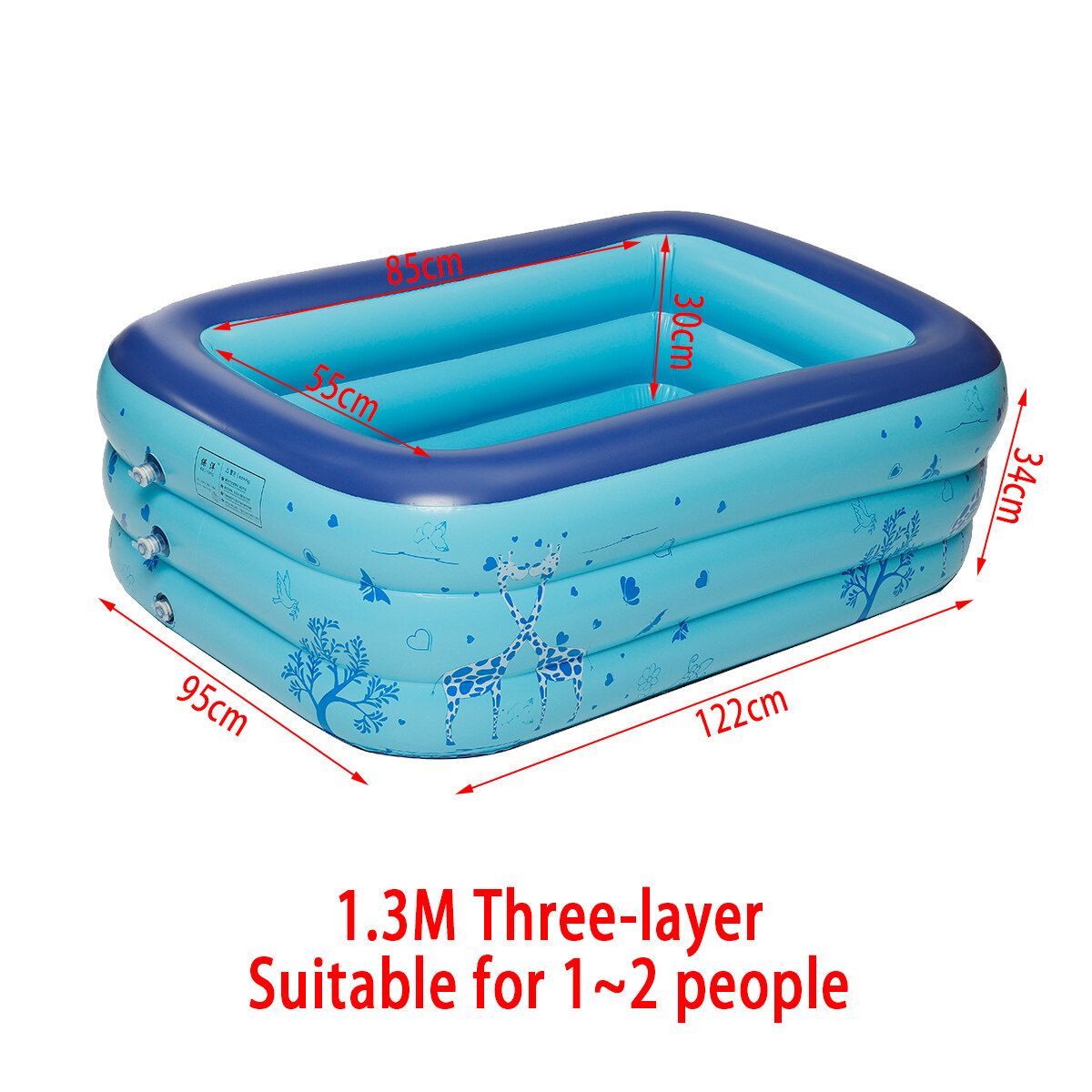 Large Inflatable Swimming Bath Pool Outdoor Children Paddling Bathtub Summer Swimming Pool For Fun Traning 1.3M