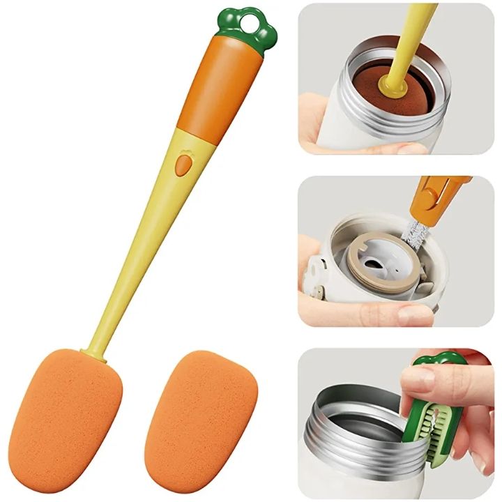 3 IN 1 BRUSH FOR BABY BOTTLES, FLASK AND MORE