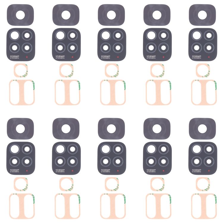 10 PCS Back Camera Lens For Xiaomi Redmi Note 11S 2201117SG