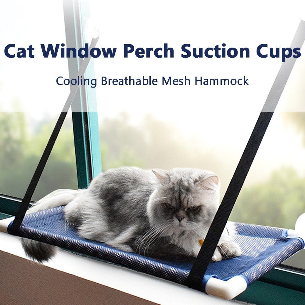 Cat Window Perch Hammock Bed Cooling Breathable Mesh Deck