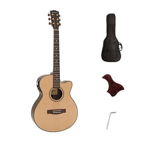 Pro Electro Acoustic Semi Electric Guitar With Accessories - Natural
