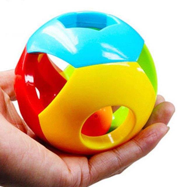 Baby Soft Rubber Ball Rattles 0 17 Months Teether Grang Toys