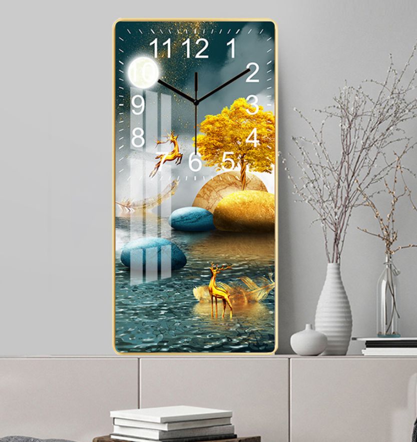 60CM Height 29.8CM Width Luxury Portrait Wall Clock/Silent Movement