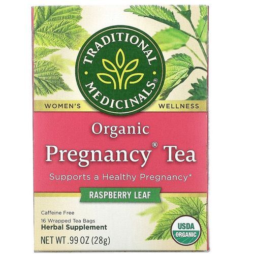 Pregnancy Tea, Raspberry Leaf,16 Wrapped Tea Bags,