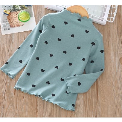 Long Sleeve Love Top- Green