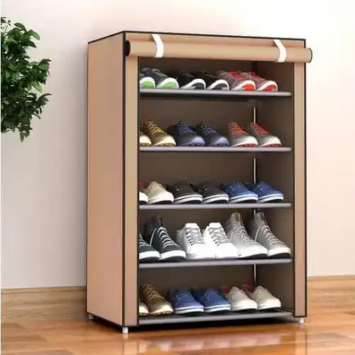 Shoe Rack With Fabric Cover - 5 Layers