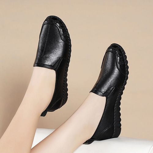 Ladies FashionCasual Flat Shoes Office Shoes-Black
