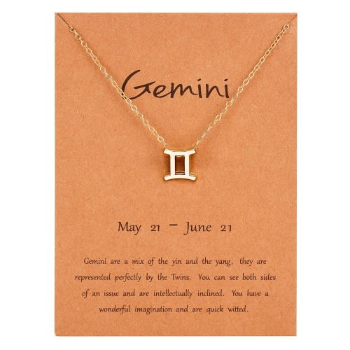 Gold Plated Gemini Necklace