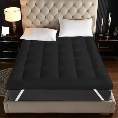 Fluffy/tick Mattress Topper-black