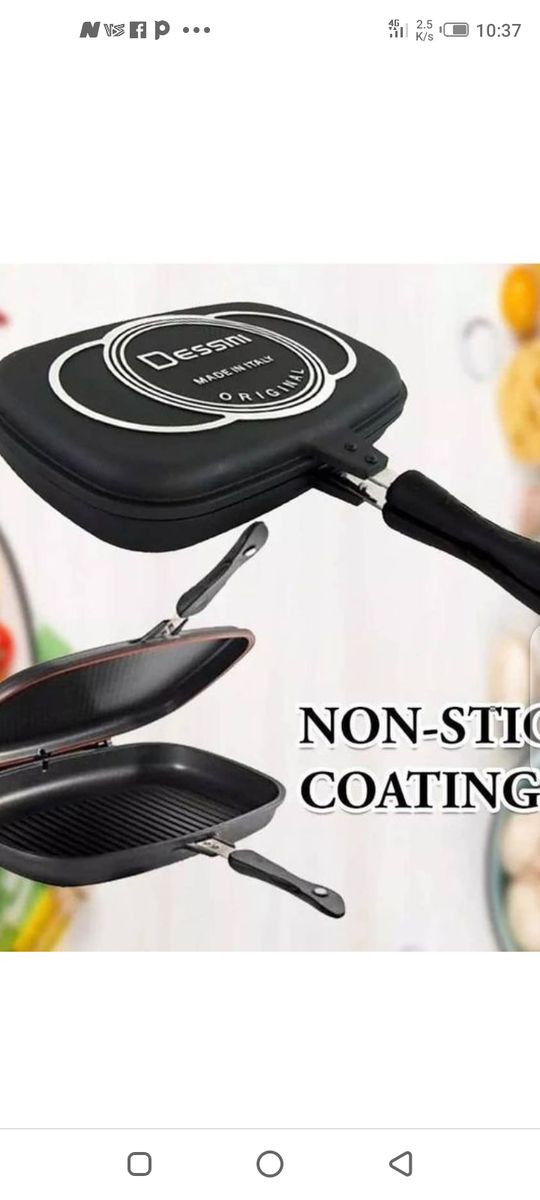 Dessini ITALIAN Double Sided Grill NonStick Fry Pressure Pan (QUALITY GUARANTEED!)