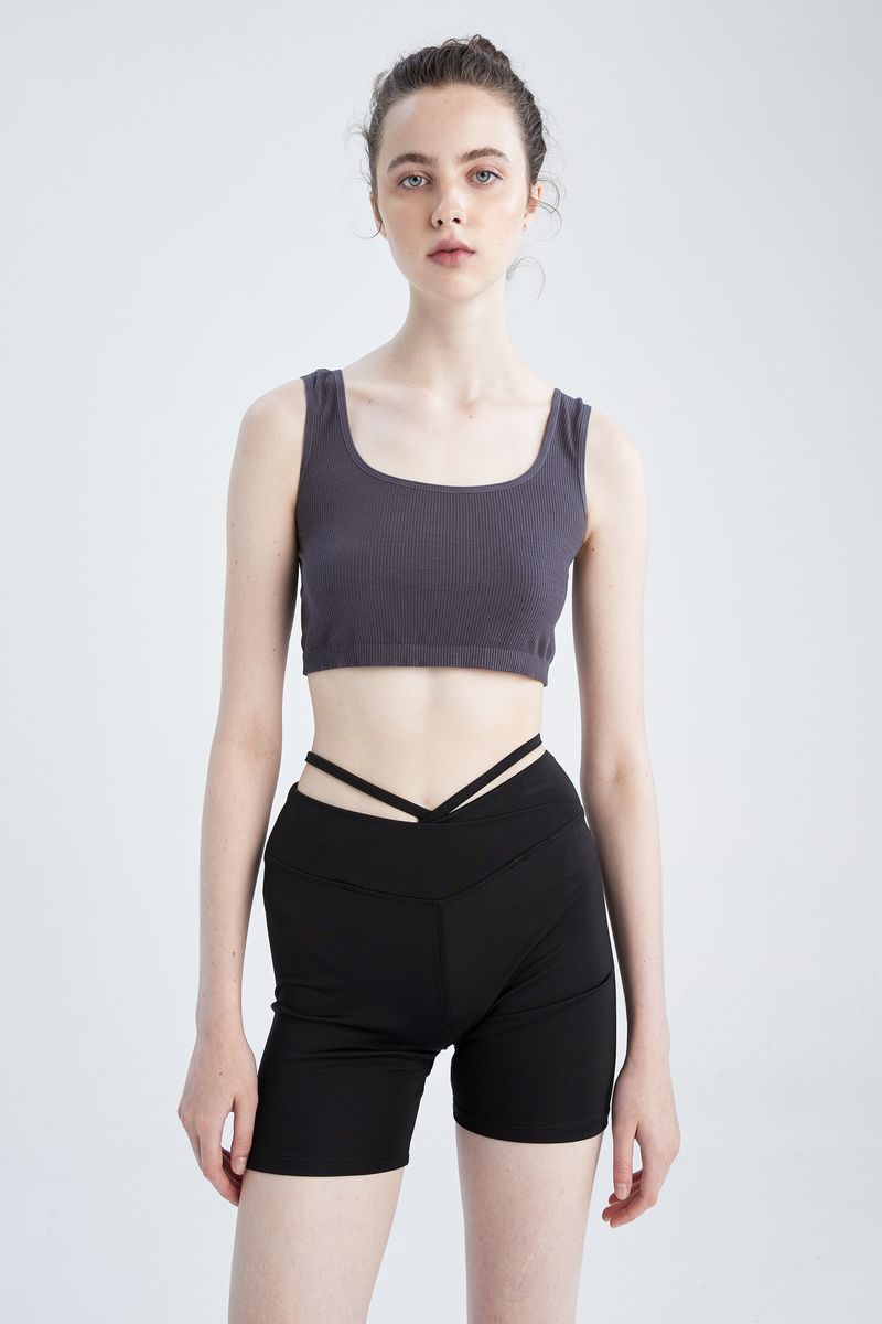 Woman Seamless Bra Fit Knitted Bra-Anthracite