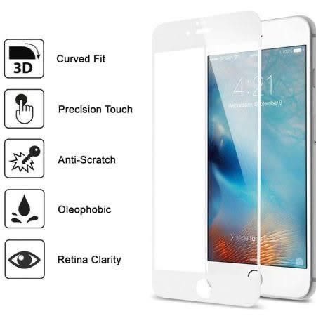 Tempered Glass For iPhone 7g With Glass Cleaner-white