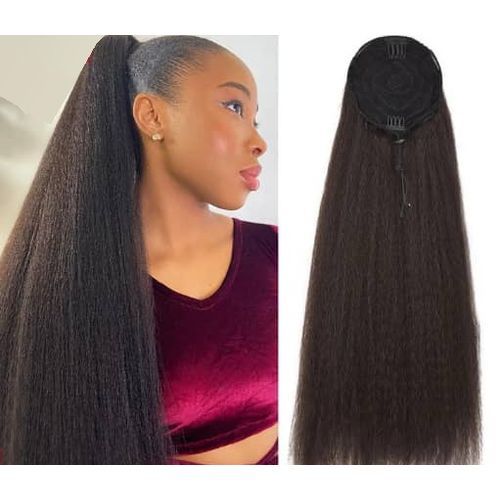 Kinky Straight Ponytail With Drawstring