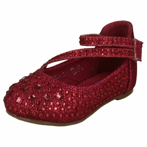 Girls Rhinestones Embellished Ballet Flat - Pink