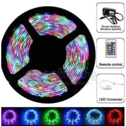 Led Strip Lights-5m With Remote Control - Multiple Colours - 60W