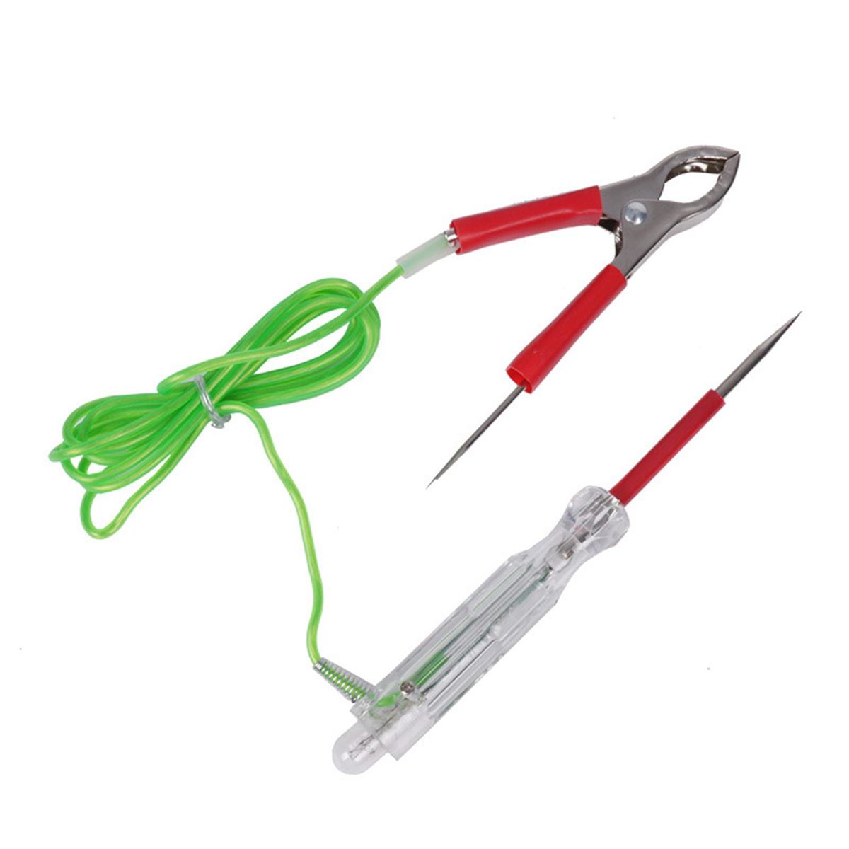 12v24v Automotive Circuit Tester Kit Test Leads Kit Test Light Dual Probes Alligator Clamps Two-Way Voltage Test for Maintenance