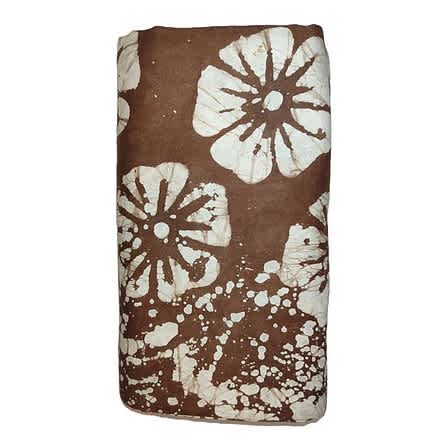 Handcrafted Batik Cotton Fabric  Soft-touch - Brown - 5 Yards