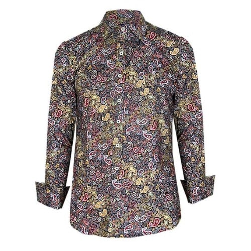 Floral Print Long Sleeve Shirt - Multicolour - Msht-4529