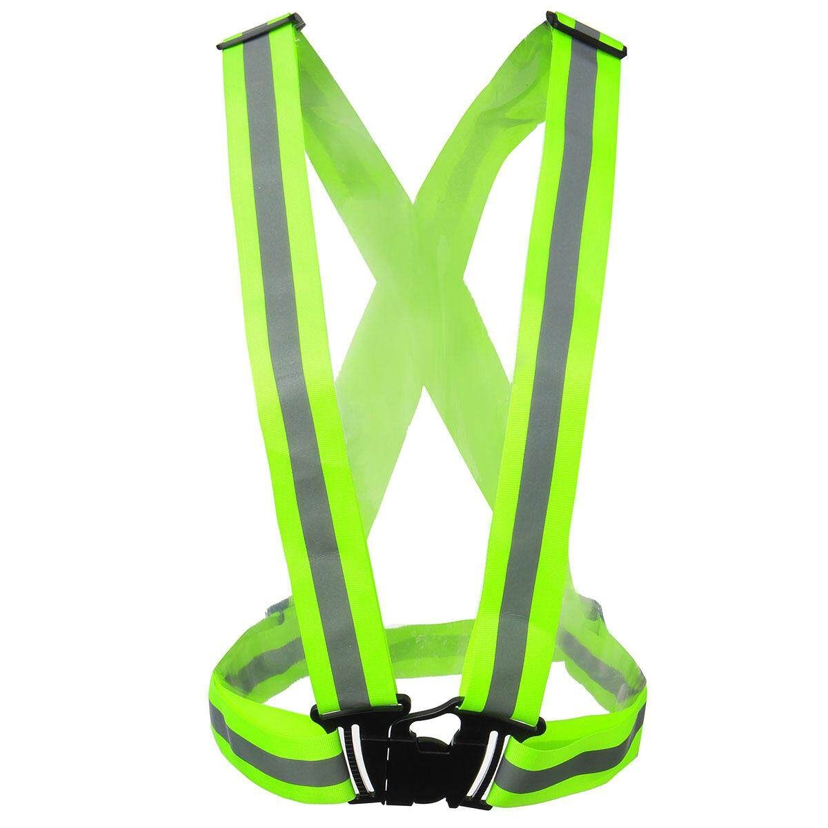 Security Safety Reflective Belt Stripe Night Working Running Jogging Biking Green