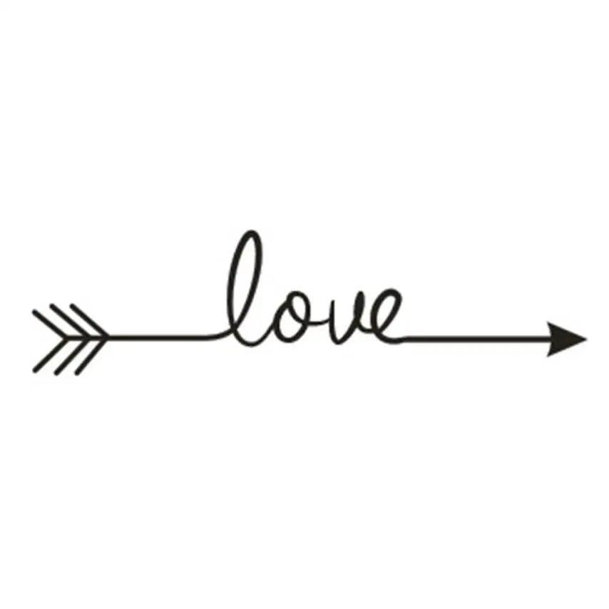 House LC New Love Arrow Decal Living Room Bedroom Vinyl Carving Wall Decal Sticker 17Dec11 Drop Ship