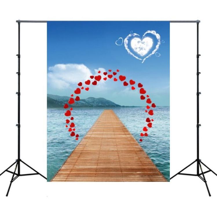 1.5m X 2.1m Simulation 3D Beach Seascape Background Cloth