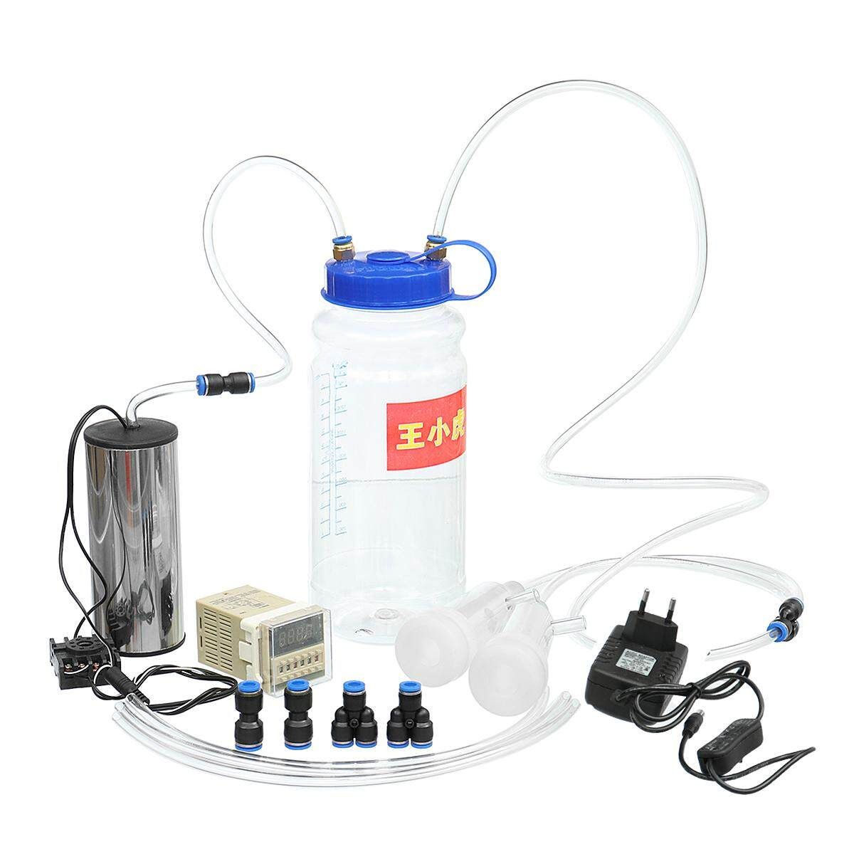 2 L Electric Barrel Goat Sheep Cow Milking Machine Milker Bucket Farm Vacuum Pump EU/AU Plug Eurocode