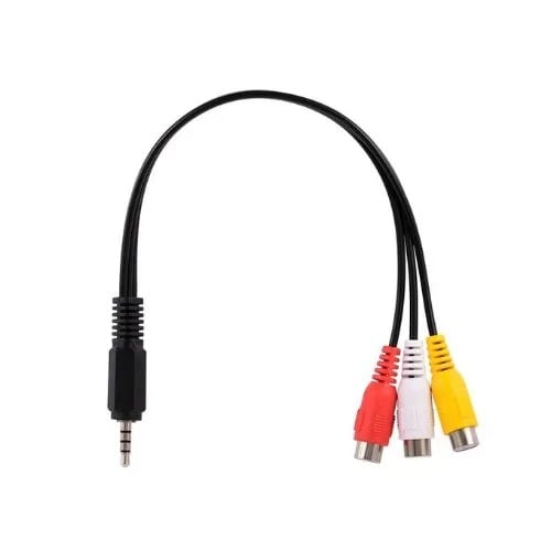 3.5mm Jack To 3 Rca Male Audio Video Av Cable Aux Stereo Cord