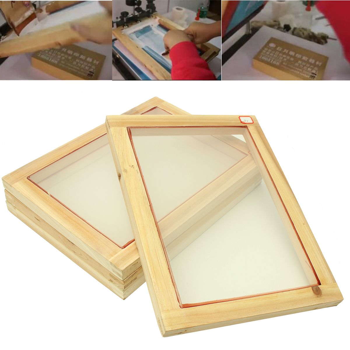 Screen Printing Print Kit A4 Wood Frame 32T/43T/55T/77T Mesh Count - Screenprinting Printing Press Screens Frame A432T