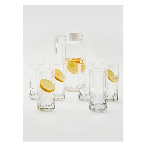 Hamsini 7-Piece Drink Set -Jug 1.3 L + 6 Tumblers  X30ml