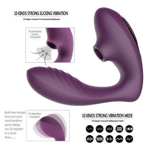 10 Suctions G Spot Clitoral Sucking Waterproof Vibrator
