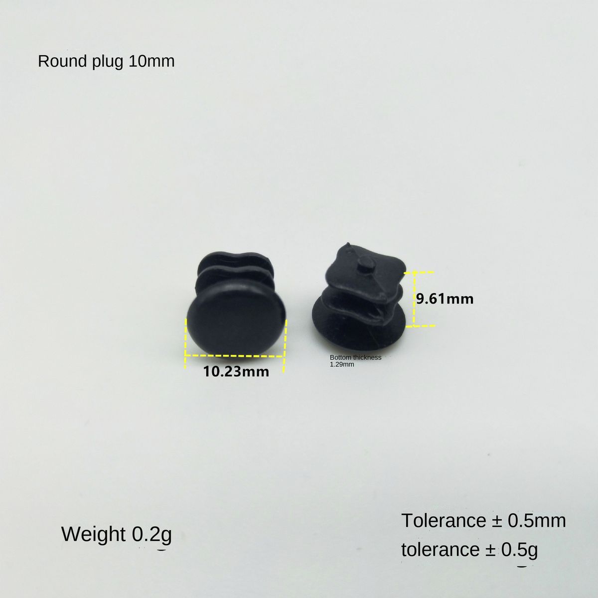 4x Cyclingcolors Round Chair Leg Glides – Black Plastic Furniture Foot Caps