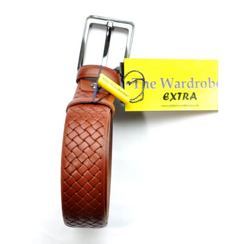 Men Leather Draft Belt- Deep Brown -Size-110/44 Cm