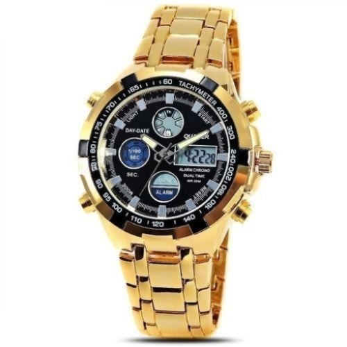 Executive Analog And Led Chronograph Waterproof Wristwatch For Men