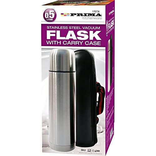 Stainless Steel Vacuum Flask With Carry Case - 0.5ltr