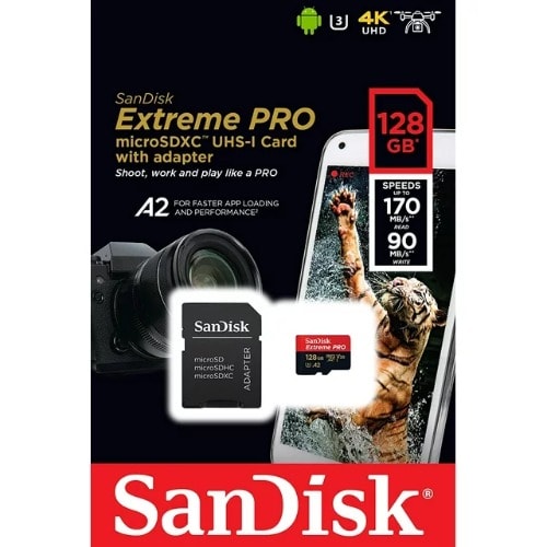 Extreme Pro Micro Sd Card With Adapter - 128gb