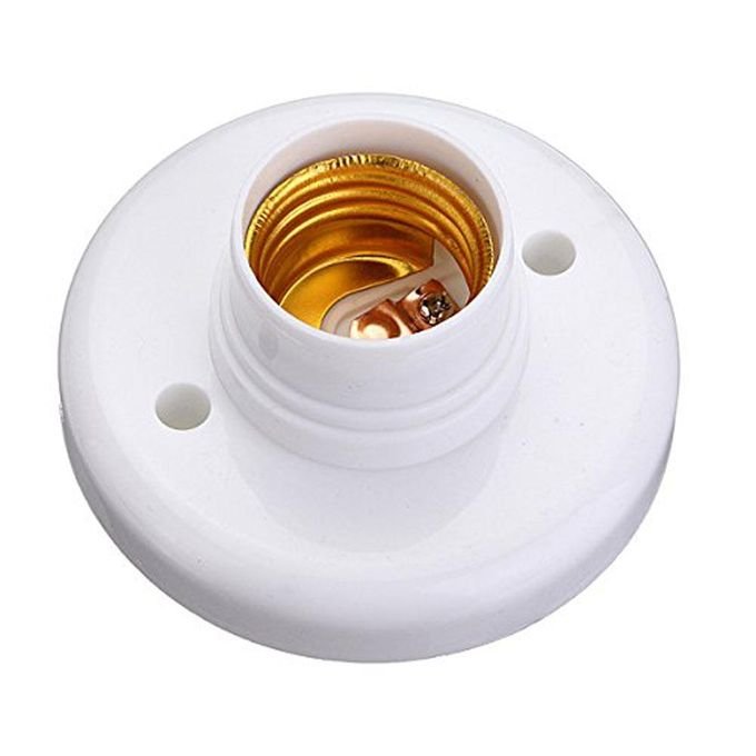 915 Generation E27 Round Plastic Base Screw Light Bulb Lamp Socket Holder