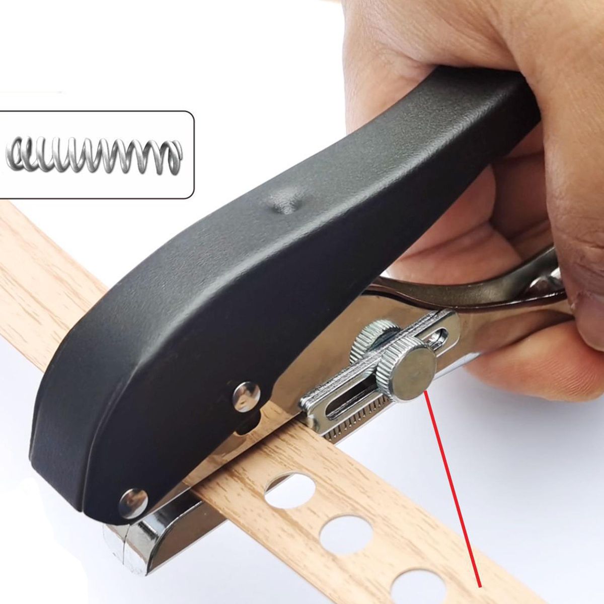 Manual Edge Band Puncher  Handheld Manual Black 10mm