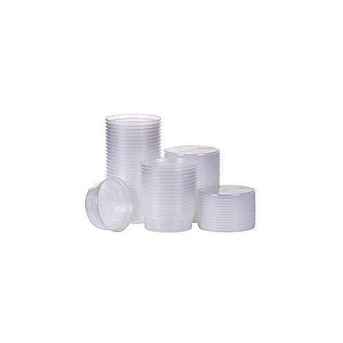 Plastic Salad Bowls - 50 Pieces - White
