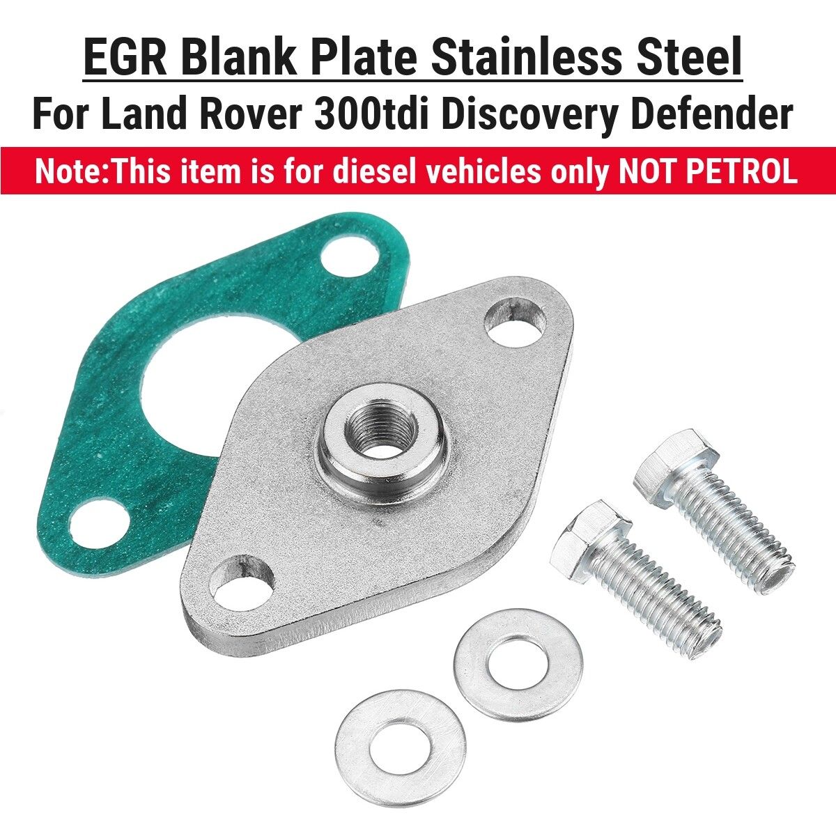 EGR Blank Plate Stainless Steel 1.5MM For Land Rover 300tdi Discovery Defender