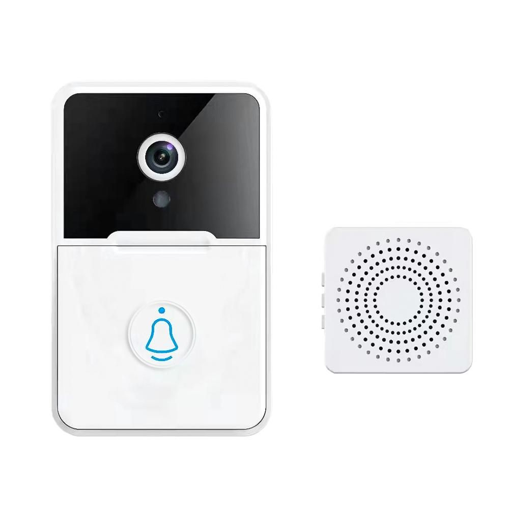 Wireless Video Doorbell Camera Visual Smart Doorbell with Motion Detection Night Vision 2-Way Audio Real-Time Monitoring AAA Batteries Powered