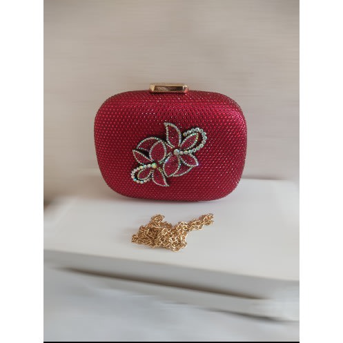Ladies Bridal Clutch - Wine