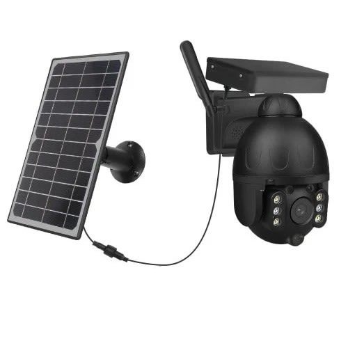 Wifi Solar Powered Ptz Outdoor - Indoor Security Camera With 5 Meters Extended Cable