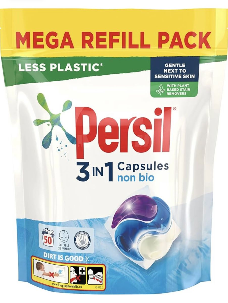3 In 1 Non Bio Capsules Mega Refill Pack 50 Wash