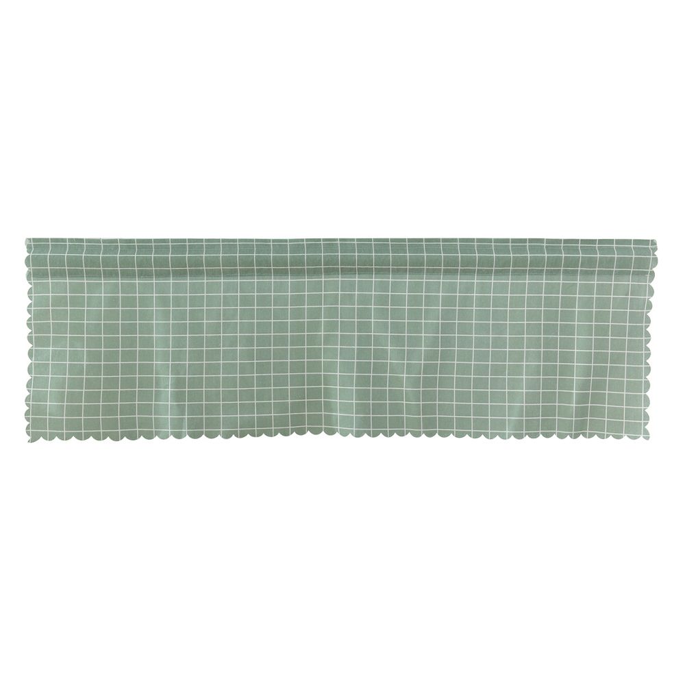 Valance Grid Stripe Style Blackout Window Curtain Valances