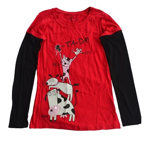 Boys Multicoloured Top - Red And Black