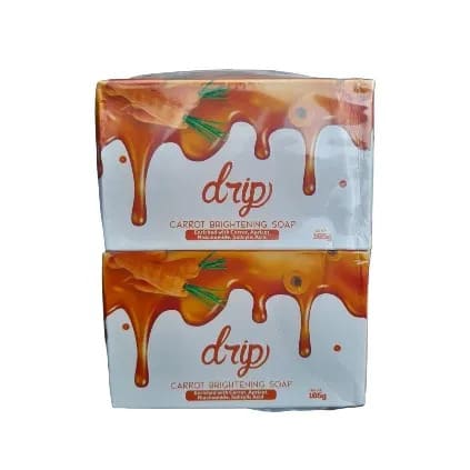 Drip Carrot Soap Enriched With Carrot- Apricot- Niacinamide- Salicylic Acid - 165g X 4.