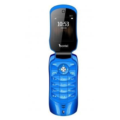Flip Phone 911 - 1.77 Inch Color Display -1000mAh -  Blue