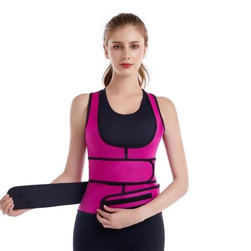 Ladies/women Waist Trainer Adjustable Corset Vest Body Shaper -pink