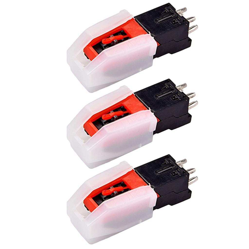 Pack Of 3 Turntable  Stylus Needles For Vinyl Record Player