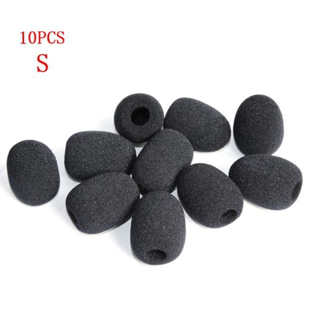 10pcs Microphone Windscreen Sponge Cover Headset Mic Foam